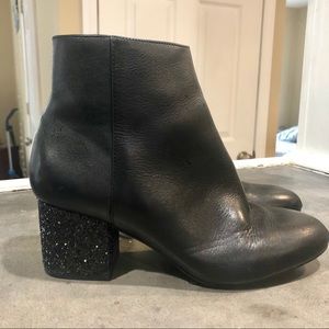 ALDO black ankle boots with sparkle heel ✨